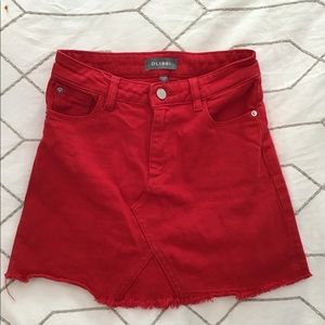 GIRLS BLOOMINGDALES DENIM RED SKIRT